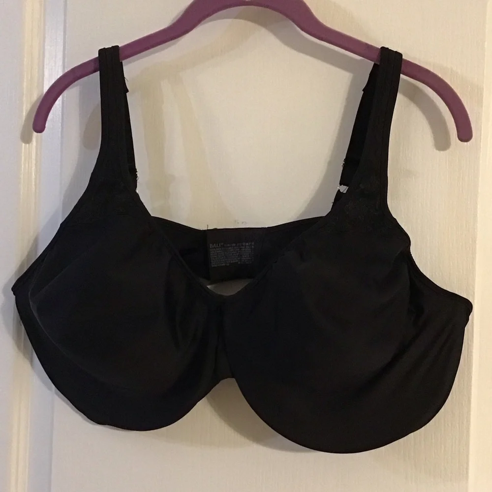 Bali Black Full-Coverage Underwire Bra 44DD